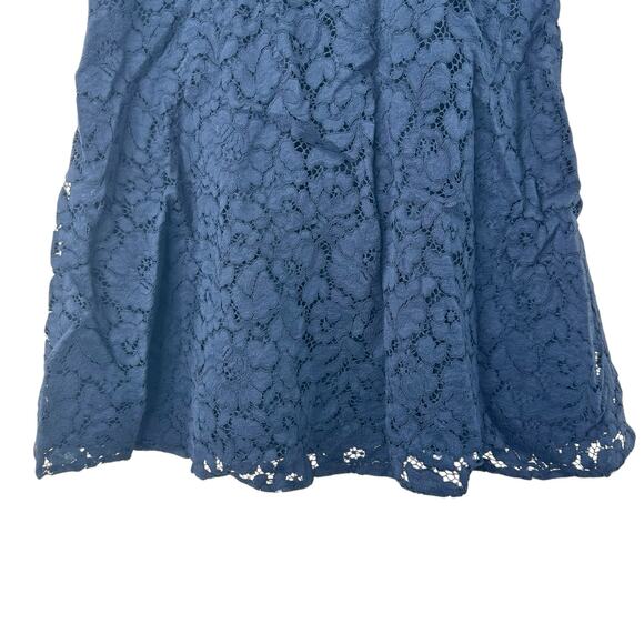 Loft sleeveless black lace ruffle v neck dress women’s size 4 - Picture 5 of 9